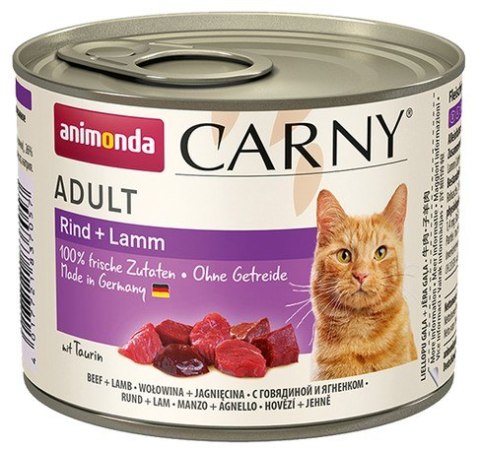 Animonda Carny Adult Wołowina + Jagnięcina puszka 200g Animonda Carny Adult Wołowina + Jagnięcina puszka 200g