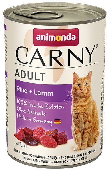 Animonda Carny Adult Wołowina + Jagnięcina puszka 400g Animonda Carny Adult Wołowina + Jagnięcina puszka 400g