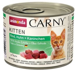 Animonda Carny Kitten Wołowina, Kurczak + Królik puszka 200g