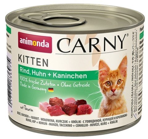 Animonda Carny Kitten Wołowina, Kurczak + Królik puszka 200g
