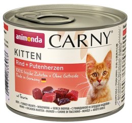 Animonda Carny Kitten Wołowina + Serca Indyka puszka 200g
