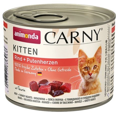 Animonda Carny Kitten Wołowina + Serca Indyka puszka 200g
