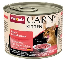 Animonda Carny Kitten Wołowina + Serca Indyka puszka 200g