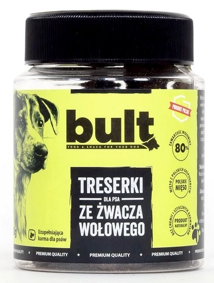 Bult Treserki Kabanosy ze żwacza wołowego słoik 250g Bult Treserki Kabanosy ze żwacza wołowego słoik 250g