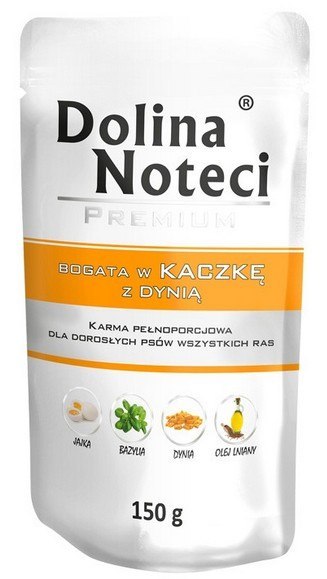 Dolina Noteci Premium Pies Kaczka i dynia saszetka 150g Dolina Noteci Premium Pies Kaczka i dynia saszetka 150g
