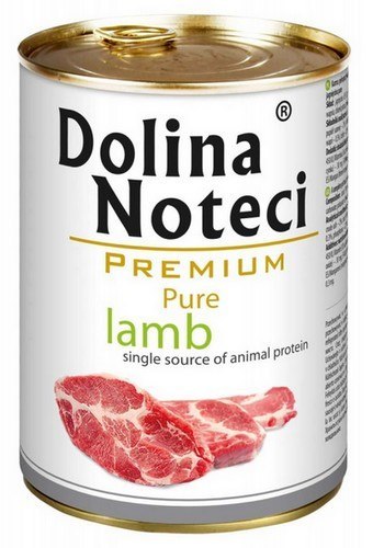 Dolina Noteci Premium Pies Pure Jagnięcina puszka 400g Dolina Noteci Premium Pies Pure Jagnięcina puszka 400g