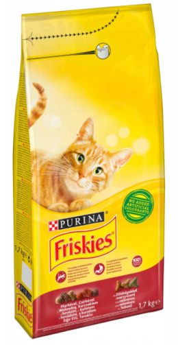 FRISKIES KURCZAK WOŁOWINA KARMA KOT 1,7kg