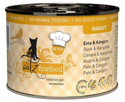 Catz Finefood Ragout N.607 Kaczka i Kangur 180g