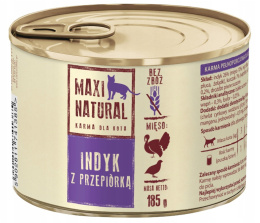 Maxi Natural Indyk z Przepiórką 185g