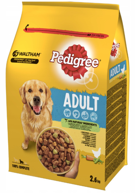 PEDIGREE Adult Drób z Warzywami 2.6kg Psy 10-25kg