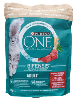 Purina ONE ADULT wołowina ziarna 800g karma kot