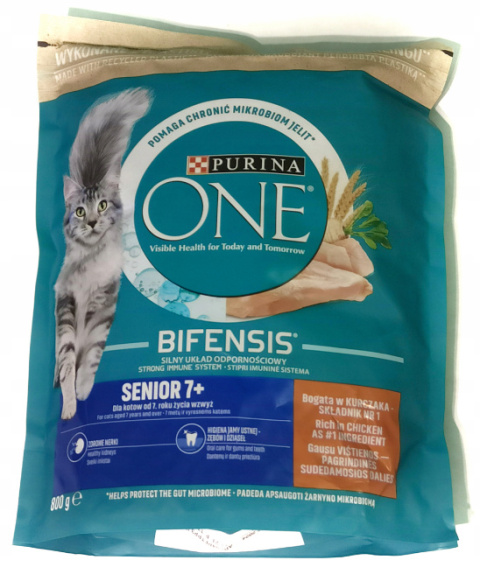 Purina ONE SENIOR 7+ Kurczaka i Pełne Ziarna 800g