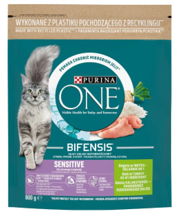 Purina ONE SENSITIVE indyk ryż 800g karma dla kota