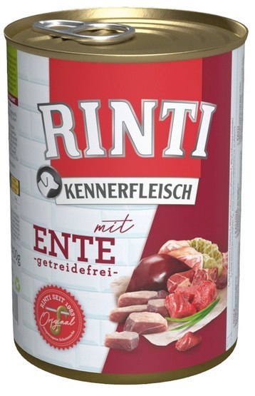 Rinti Kennerfleisch Ente pies - kaczka puszka 400g Rinti Kennerfleisch Ente pies - kaczka puszka 400g