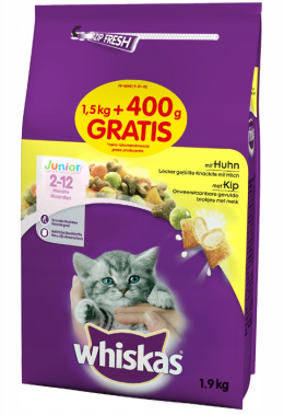 WHISKAS JUNIOR KURCZAK 1.9kg