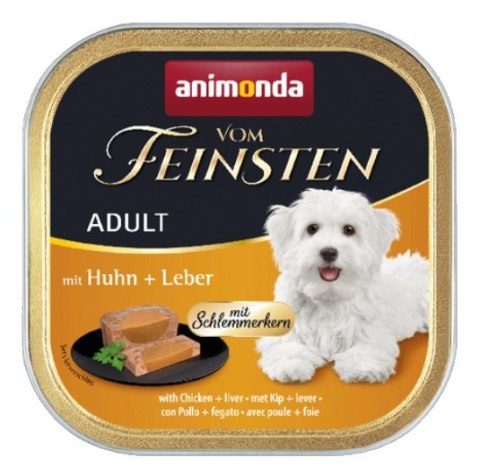 Animonda vom Feinsten Dog Adult Kurczak i Wątróbka tacka 150g Animonda vom Feinsten Dog Adult Kurczak i Wątróbka tacka 150g