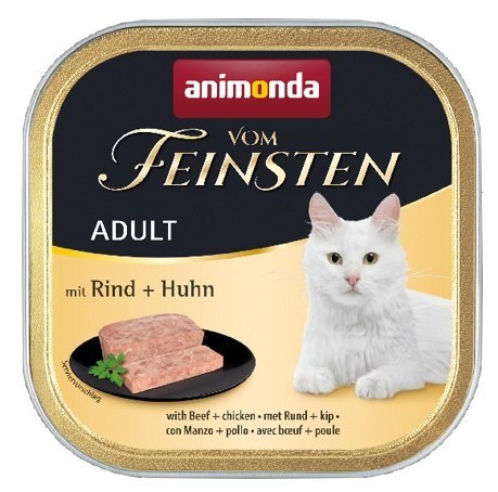 Animonda vom Feinsten Cat Adult Wołowina z Kurczakiem tacka 100g Animonda vom Feinsten Cat Adult Wołowina z Kurczakiem tacka 100g