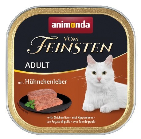 Animonda vom Feinsten Cat Adult z Wątróbką Kurczaka tacka 100g Animonda vom Feinsten Cat Adult z Wątróbką Kurczaka tacka 100g