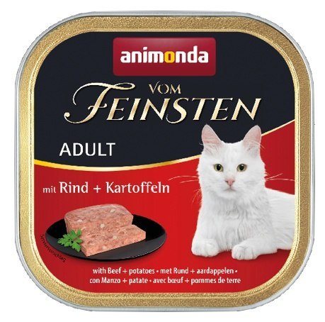 Animonda vom Feinsten Cat Adult z Wołowiną i Ziemniakami tacka 100g Animonda vom Feinsten Cat Adult z Wołowiną i Ziemniakami tacka 100g