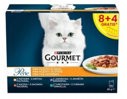 GOURMET PERLE MINI FILECIKI W SOSIE 12 x 85 g