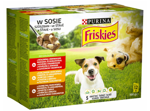 Purina FRISKIES dla psa mix mięs w sosie 12x100g