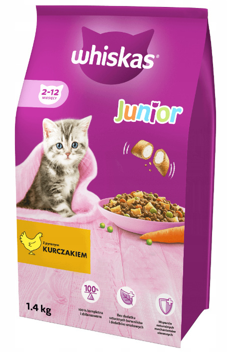 WHISKAS Junior kurczak 1,4 kg