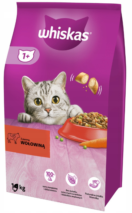 WHISKAS Pads Pate z wołowiną 1.9 kg