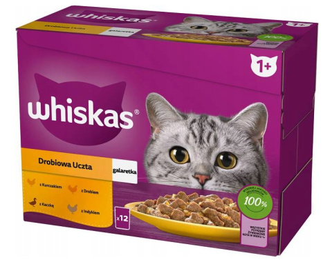 WHISKAS SASZETKI KARMA DLA KOTA Z DROBIEM 12x85g